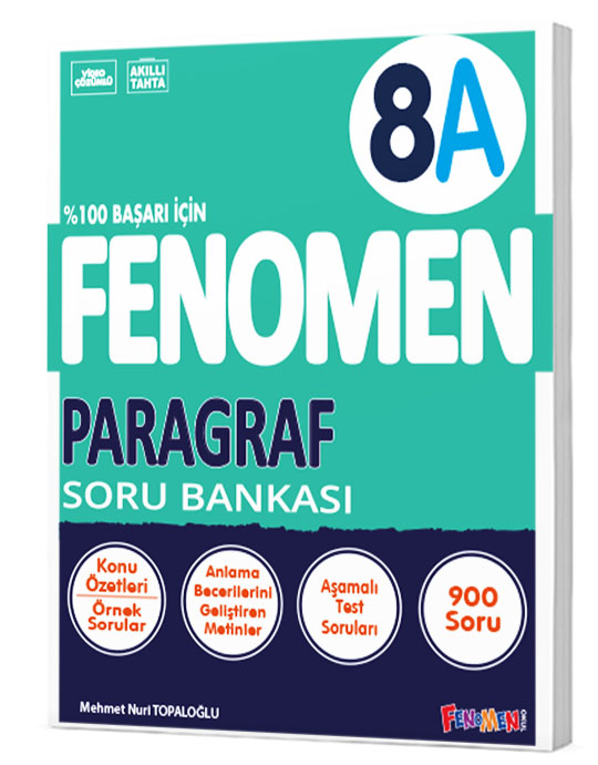 Fenomen Yayınları 8. Sınıf Lgs paragraf A soru bankası (Kolay-Orta)