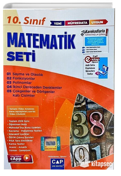 10. Sınıf Anadolu Matematik Seti Çap Yayınları