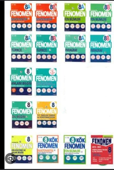 FENOMEN 8.SINIF LGS 16 KİTAPLIK SET SORU BANKASI 2025