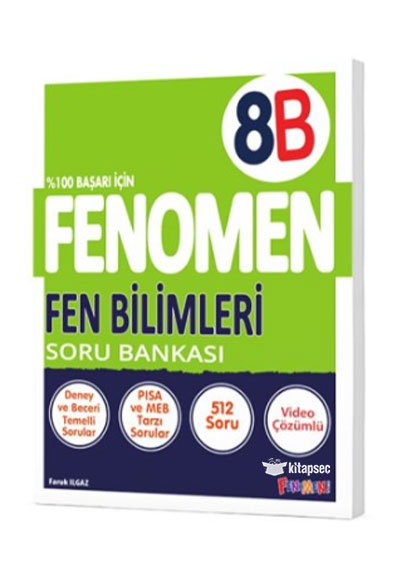 8. Sınıf Fenomen Fen Bilimleri Soru Bankası B Fenomen Kitap