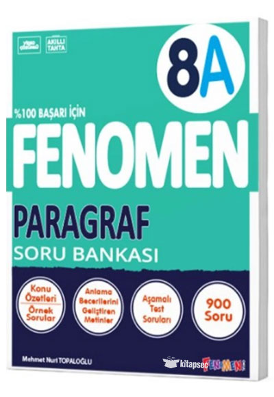 8. Sınıf LGS Paragraf A Soru Bankası Fenomen Okul Fenomen Kitap