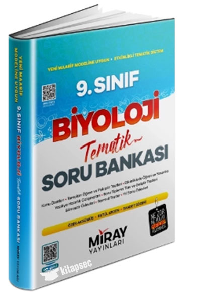 Miray Yayınları 9. Sınıf Biyoloji Tematik Konu Özetli Soru Bankası 