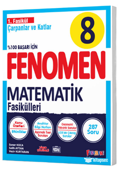 Fenomen 8.Sınıf Matematik 1.Fasikül (Çarpanlar ve Katlar) Fenomen Kitap